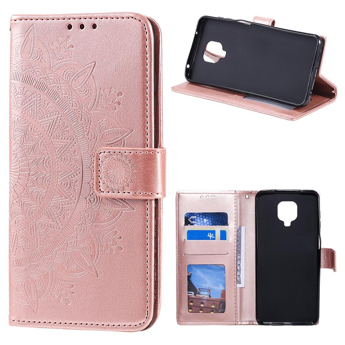 Motorola, Bookcover, COVERKINGZ Roségold mit Muster, Mandala Play, G9 Klapphülle Moto