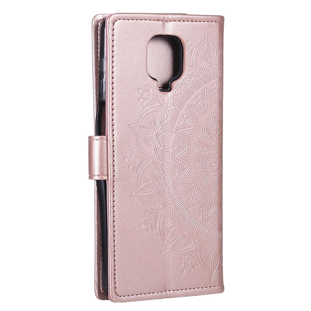 Motorola, Bookcover, COVERKINGZ Roségold mit Muster, Mandala Play, G9 Klapphülle Moto