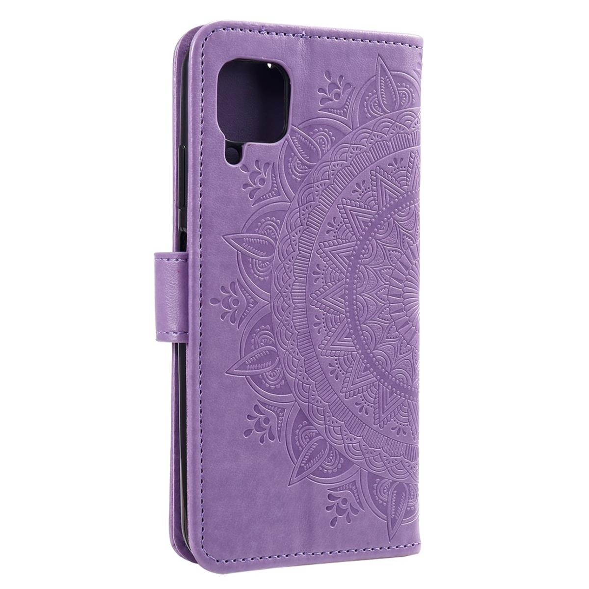 Samsung, Galaxy / Bookcover, Klapphülle Muster, M12, A12 Mandala COVERKINGZ mit Lila