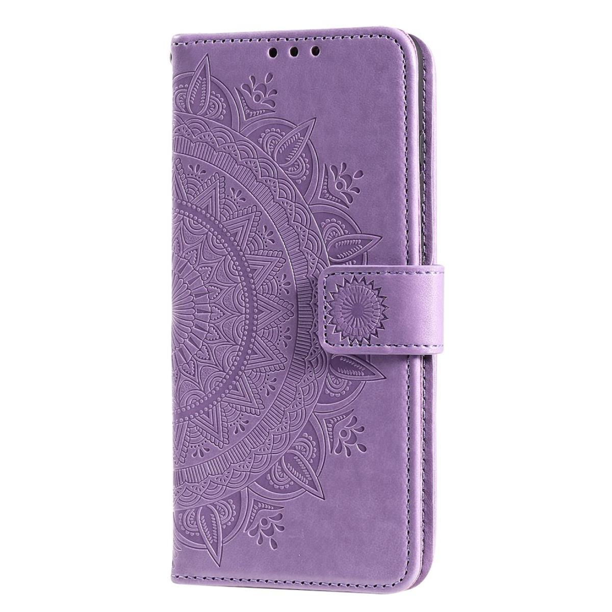 COVERKINGZ Klapphülle mit Mandala Muster, A31, Galaxy Samsung, Bookcover, Lila
