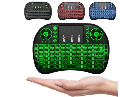 Mini teclado inalámbrico con Touchpad, LED retroiluminado - Tienda online  con envíos a domicilio