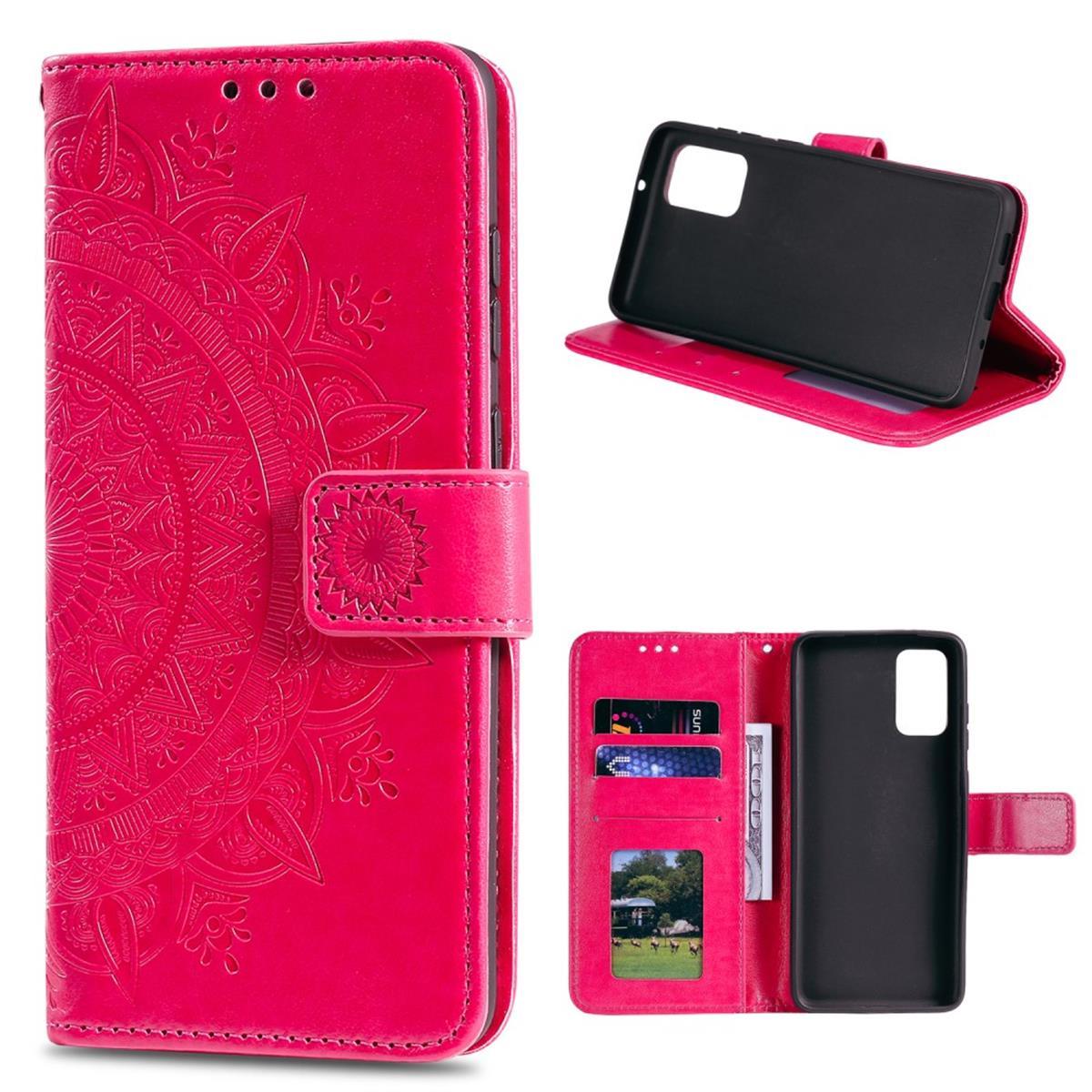 COVERKINGZ Klapphülle Muster, Bookcover, mit Pink Mandala Huawei, P Smart 2021