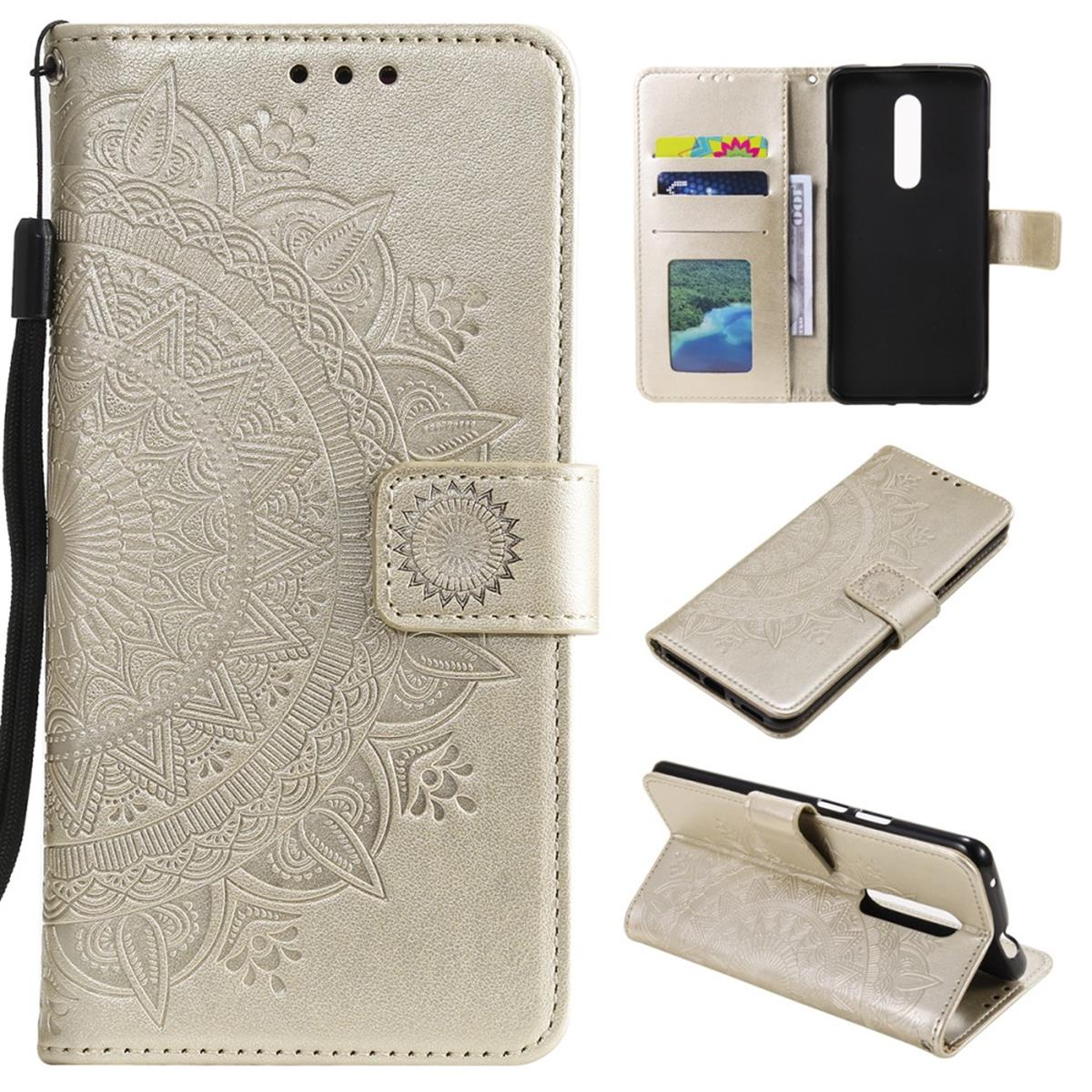 COVERKINGZ Klapphülle mit Muster, Nokia, Bookcover, Mandala Gold 2.4