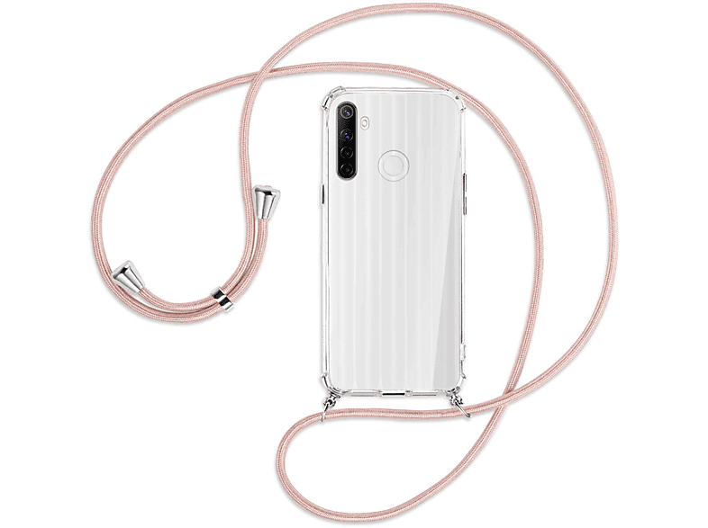 Silber ENERGY mit Kordel, Oppo, MTB Umhänge-Hülle C3, Realme Backcover, Rosegold MORE /