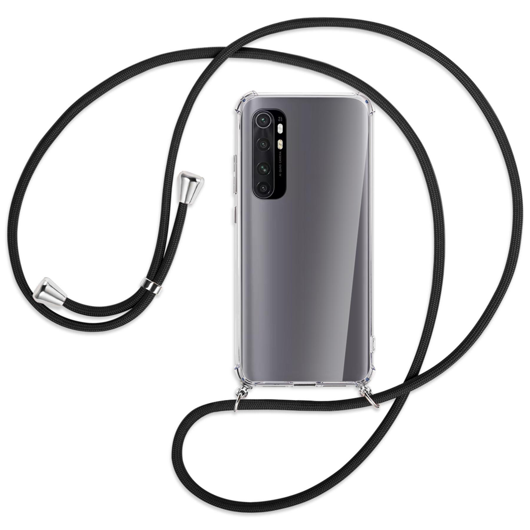 MTB MORE ENERGY mit Schwarz Xiaomi, 10 Mi Lite, Note / Backcover, Umhänge-Hülle Silber Kordel