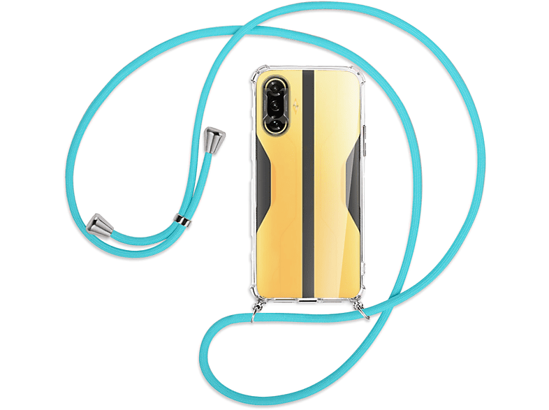 F3 Kordel, / Xiaomi, MTB mit ENERGY MORE Backcover, GT, Türkis Poco Umhänge-Hülle Silber