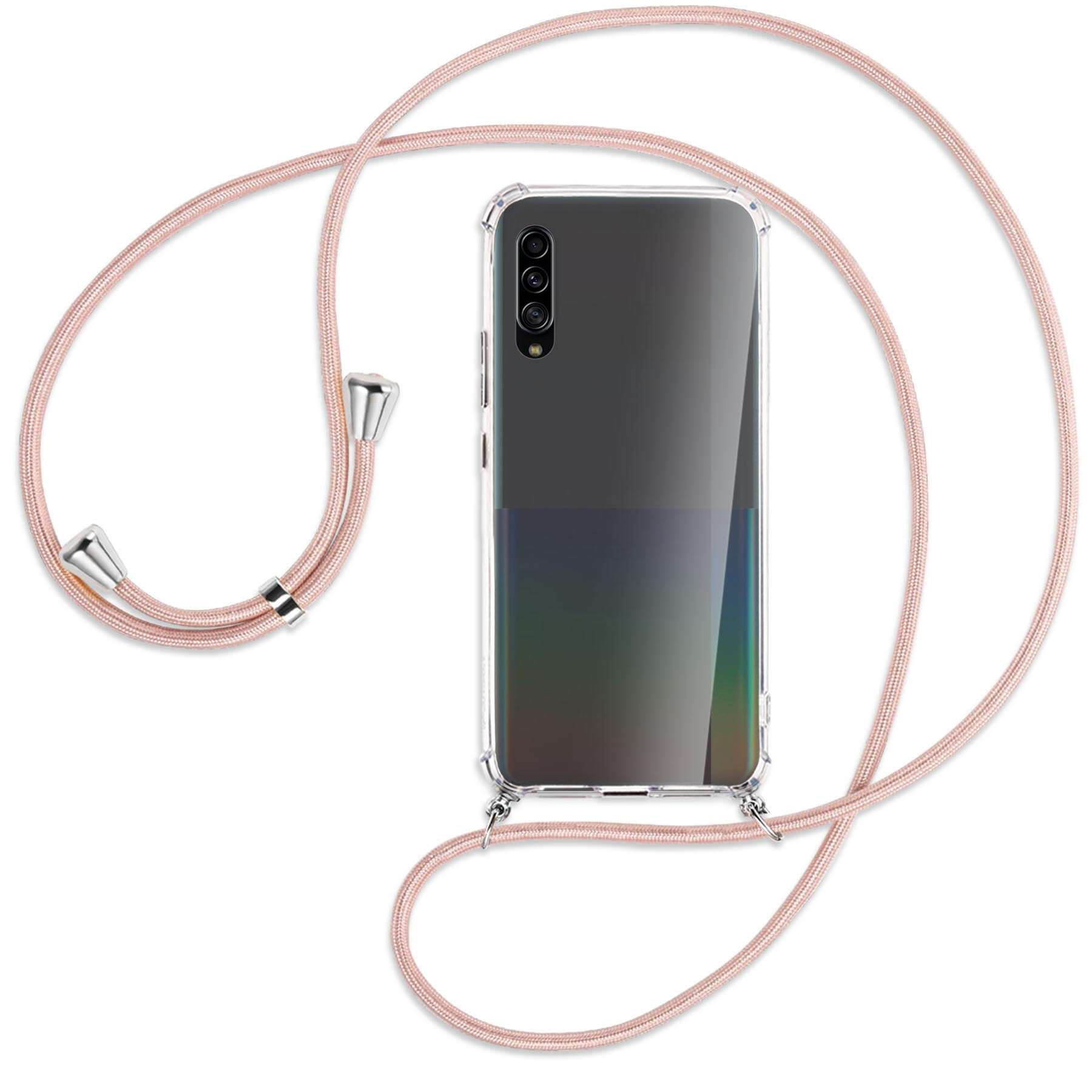 Silber Rosegold 5G, MTB Umhänge-Hülle MORE Samsung, Backcover, mit Galaxy A90 ENERGY Kordel, /