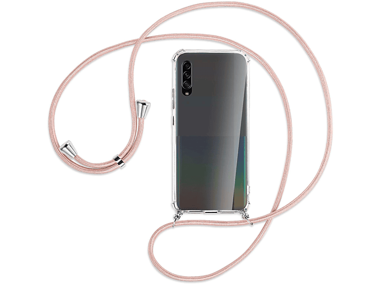 Silber Rosegold 5G, MTB Umhänge-Hülle MORE Samsung, Backcover, mit Galaxy A90 ENERGY Kordel, /