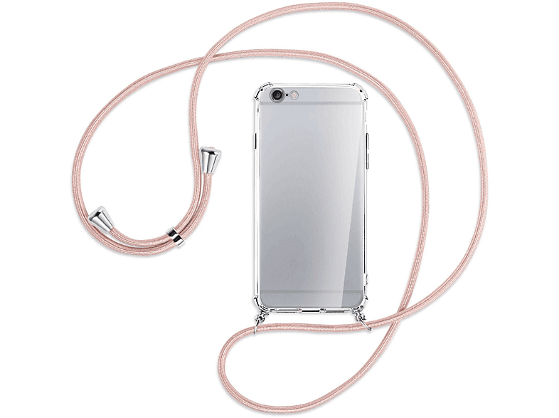 MTB MORE ENERGY iPhone Kordel, Backcover, mit Apple, / Rosegold Umhänge-Hülle Silber 6S, 6, iPhone