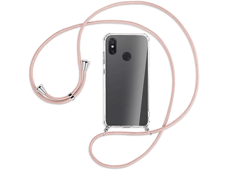 MORE ENERGY Kordel, / Umhänge-Hülle Silber Backcover, Xiaomi, 8, MTB Mi Rosegold mit