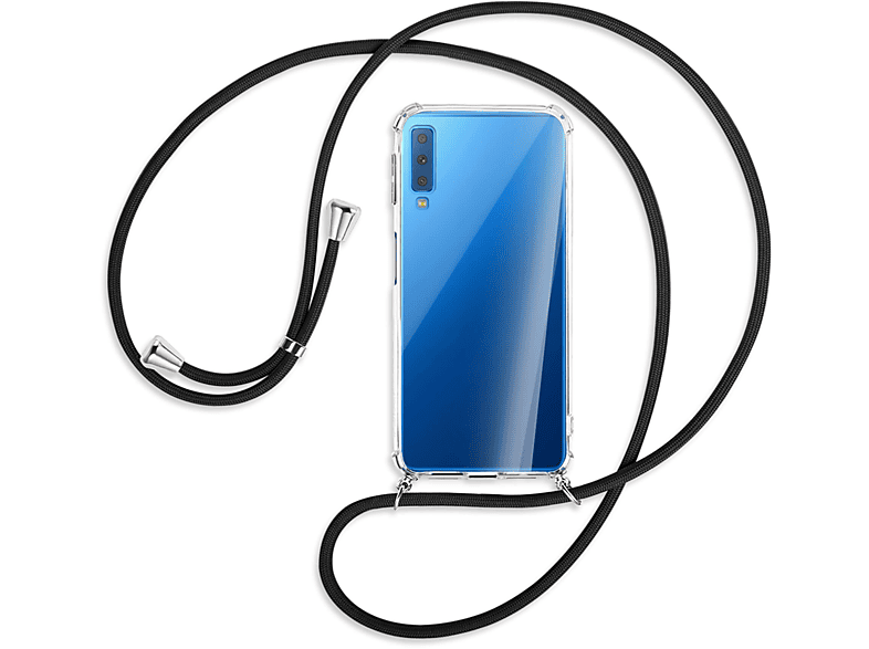 MTB MORE 2018, Schwarz A7 Umhänge-Hülle Silber Samsung, Galaxy Kordel, / mit ENERGY Backcover
