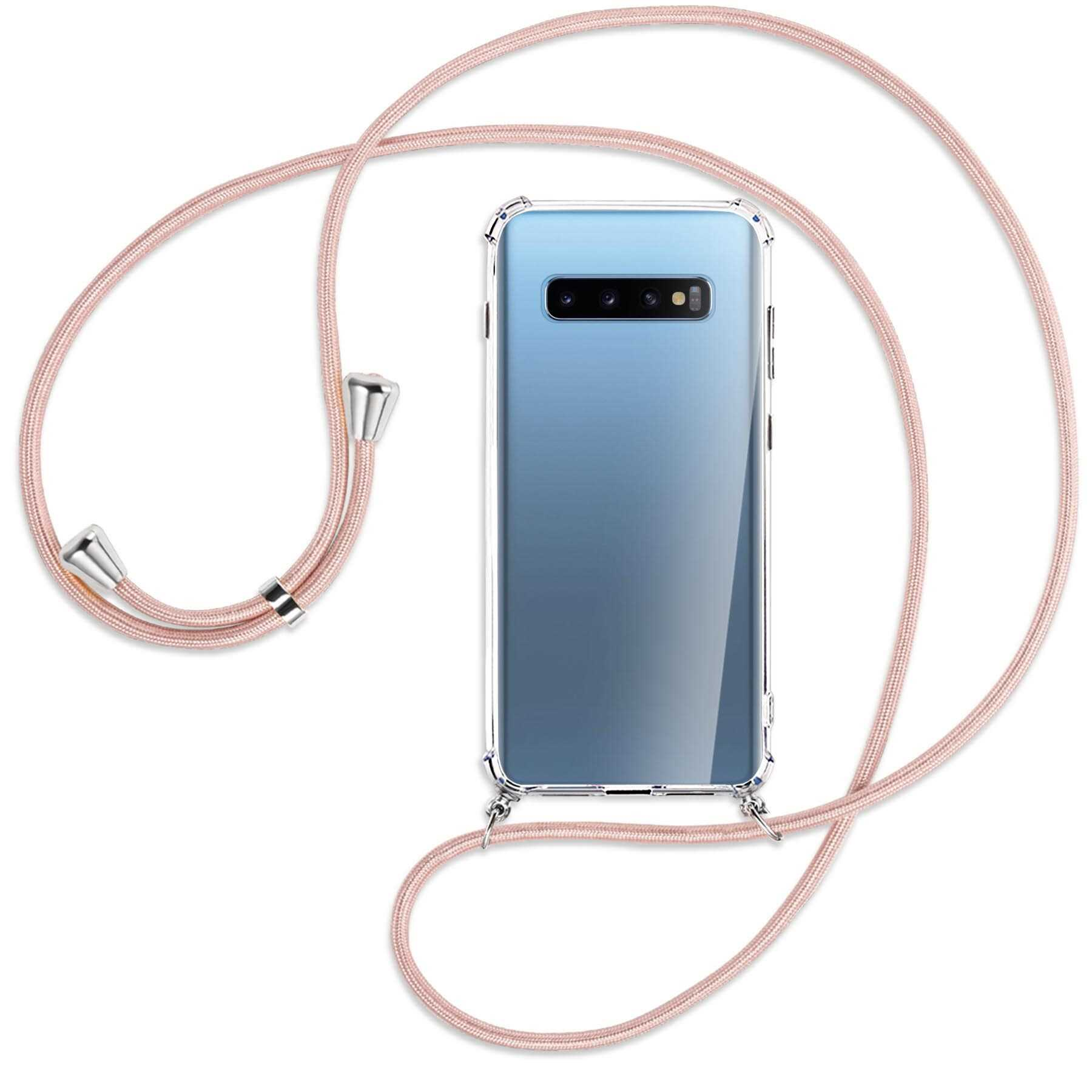 S10 Silber Rosegold Samsung, MORE Umhänge-Hülle MTB Kordel, Galaxy mit ENERGY Plus, Backcover, /