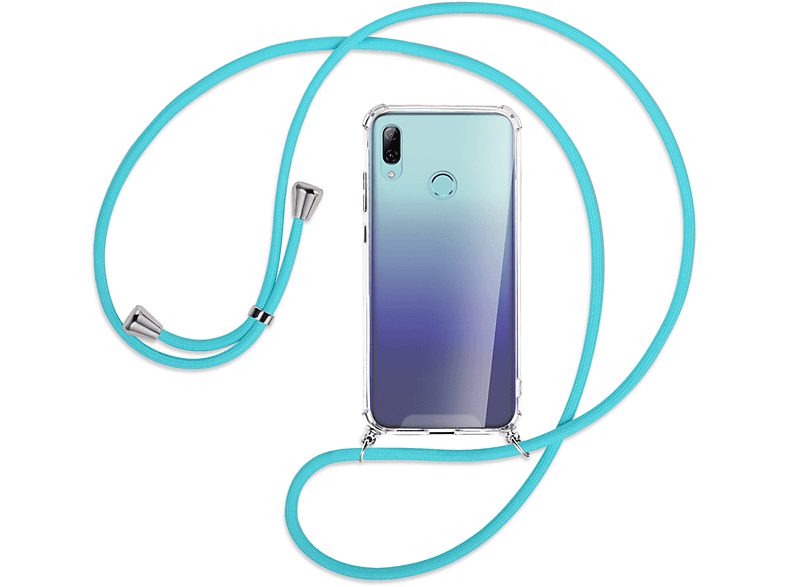 MORE Backcover, ENERGY Lite, Türkis 2019, / smart Huawei, 10 mit Umhänge-Hülle P MTB Kordel, Silber