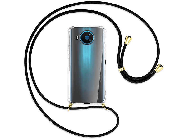 MTB Kordel, Backcover, Gold 8.3 Schwarz 5G, MORE Nokia, / ENERGY mit Umhänge-Hülle