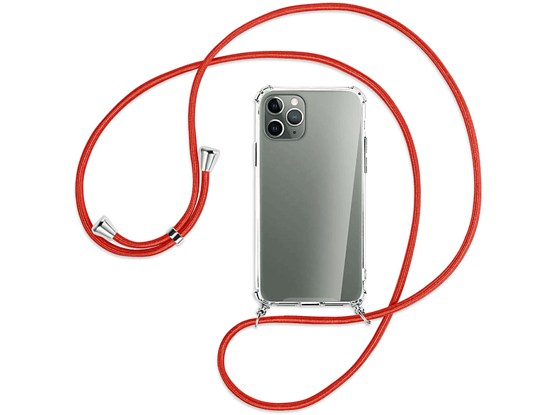MTB MORE ENERGY Umhänge-Hülle mit Rosegold iPhone Silber 11 Apple, / Kordel, Pro, Backcover