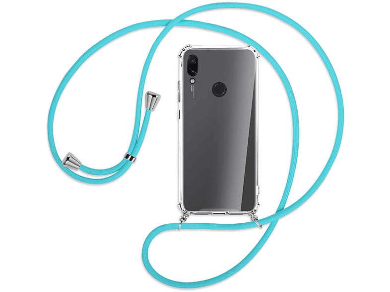 Note MORE Backcover, mit MTB / Türkis Redmi Xiaomi, 7, Umhänge-Hülle Silber Kordel, ENERGY