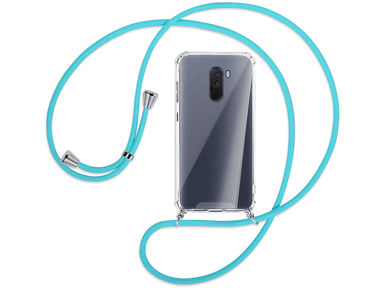 Türkis Pocophone mit F1, / Xiaomi, MORE Umhänge-Hülle ENERGY Kordel, MTB Backcover, Silber
