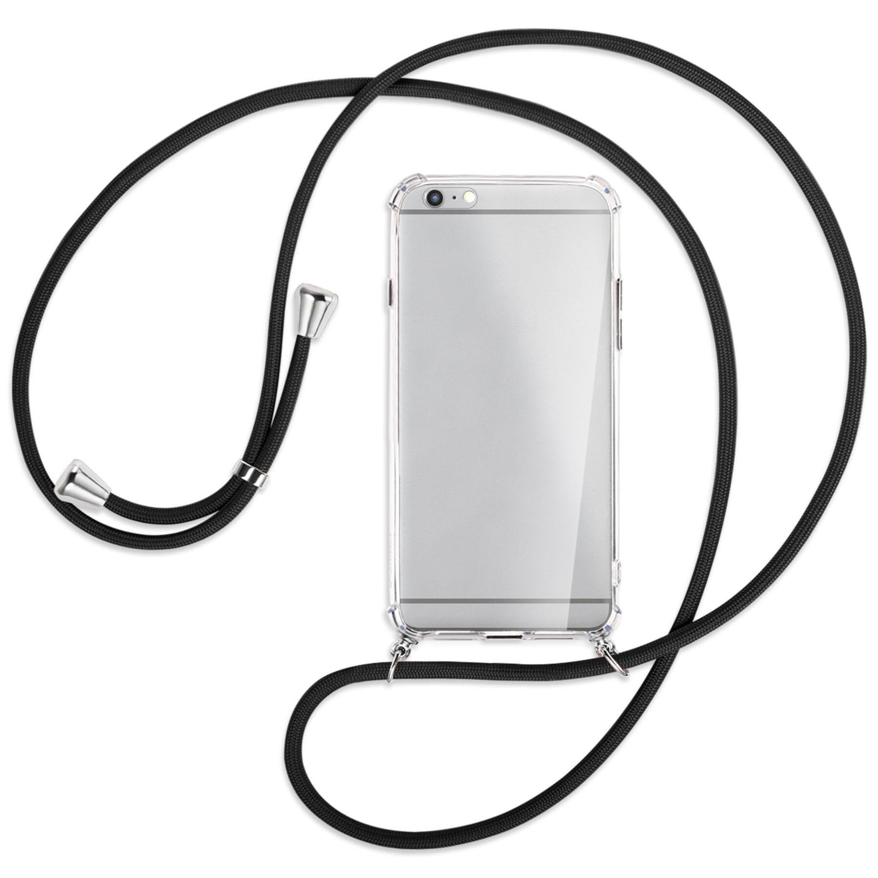 Schwarz 6S 6 iPhone MTB Silber Umhänge-Hülle Backcover, / Plus, ENERGY Apple, mit MORE Kordel, iPhone Plus,