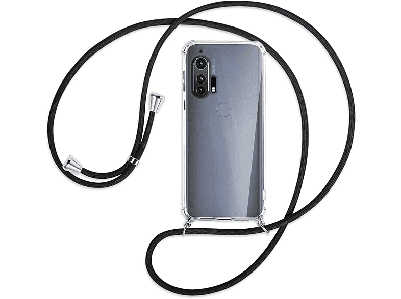 MTB MORE ENERGY Umhänge-Hülle mit Silber 5G, / EdgePlus Motorola, Kordel, Schwarz Backcover