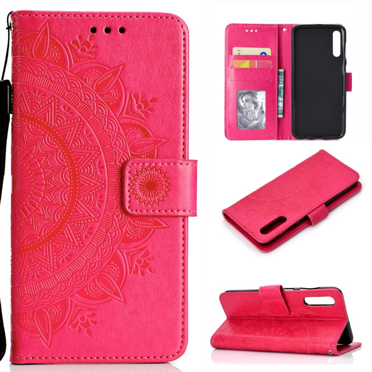 Muster, Bookcover, Samsung, COVERKINGZ Galaxy A50/A30s, Mandala Klapphülle Pink mit