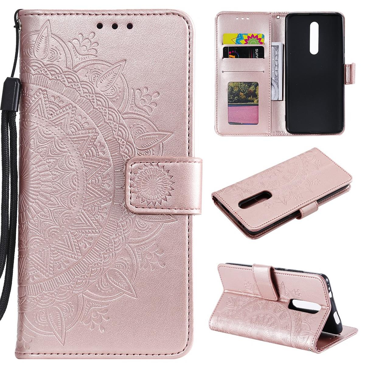 COVERKINGZ Klapphülle mit Mandala Mi Bookcover, Mi 9T 9T Xiaomi, Roségold Pro, Muster, 