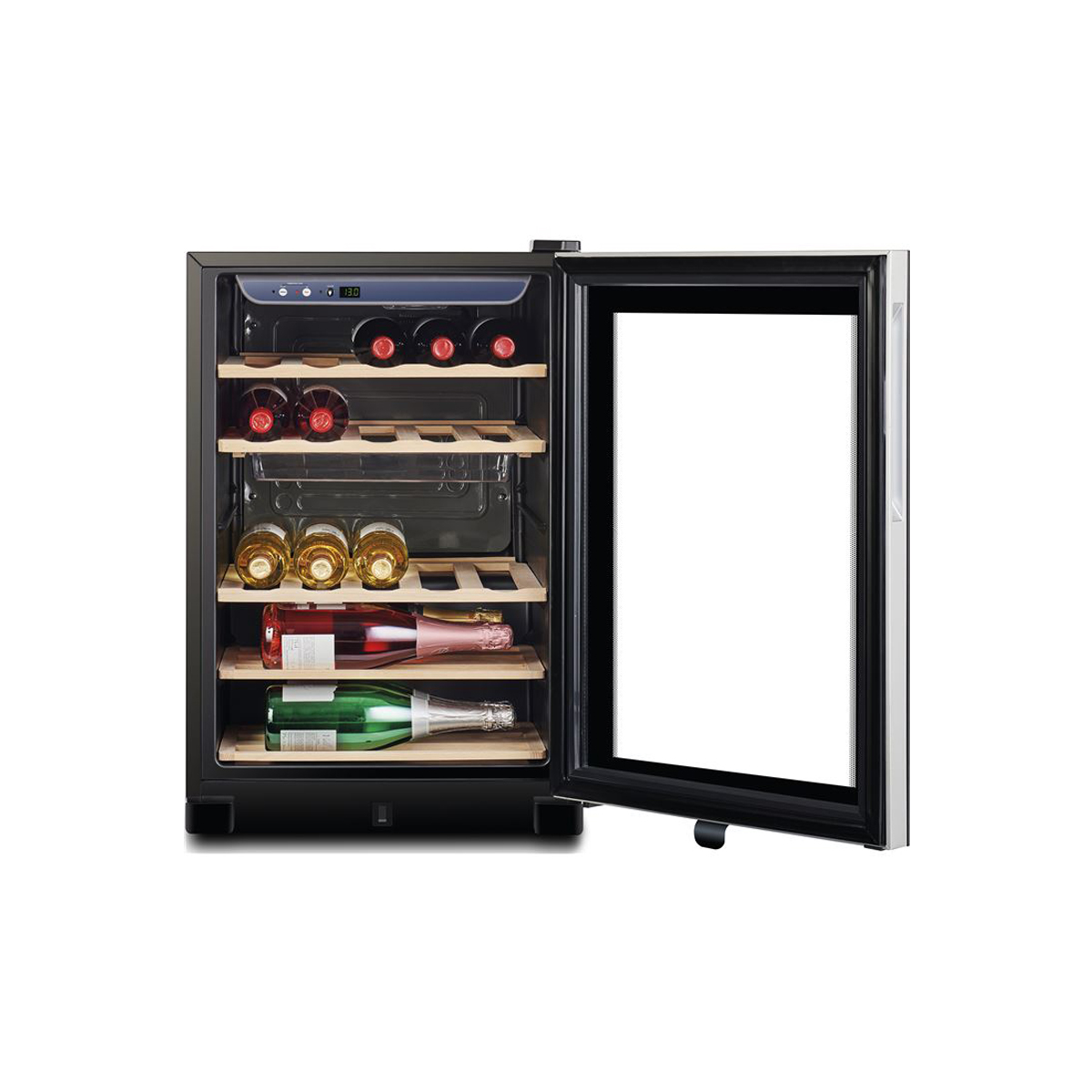 Vinoteca libre instalación - Vinoteca Teka RV250B, Cristal negro, 77 cm, 25 botellas, G TEKA, 2 botellas, Negro