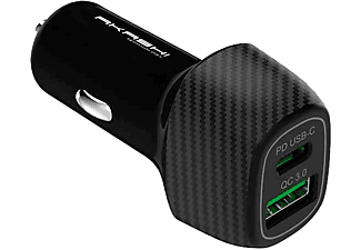 Adaptador - Cargador doble de mechero C 20W+USB-A QC3.0 color negro AKASHI, NEGRO | MediaMarkt