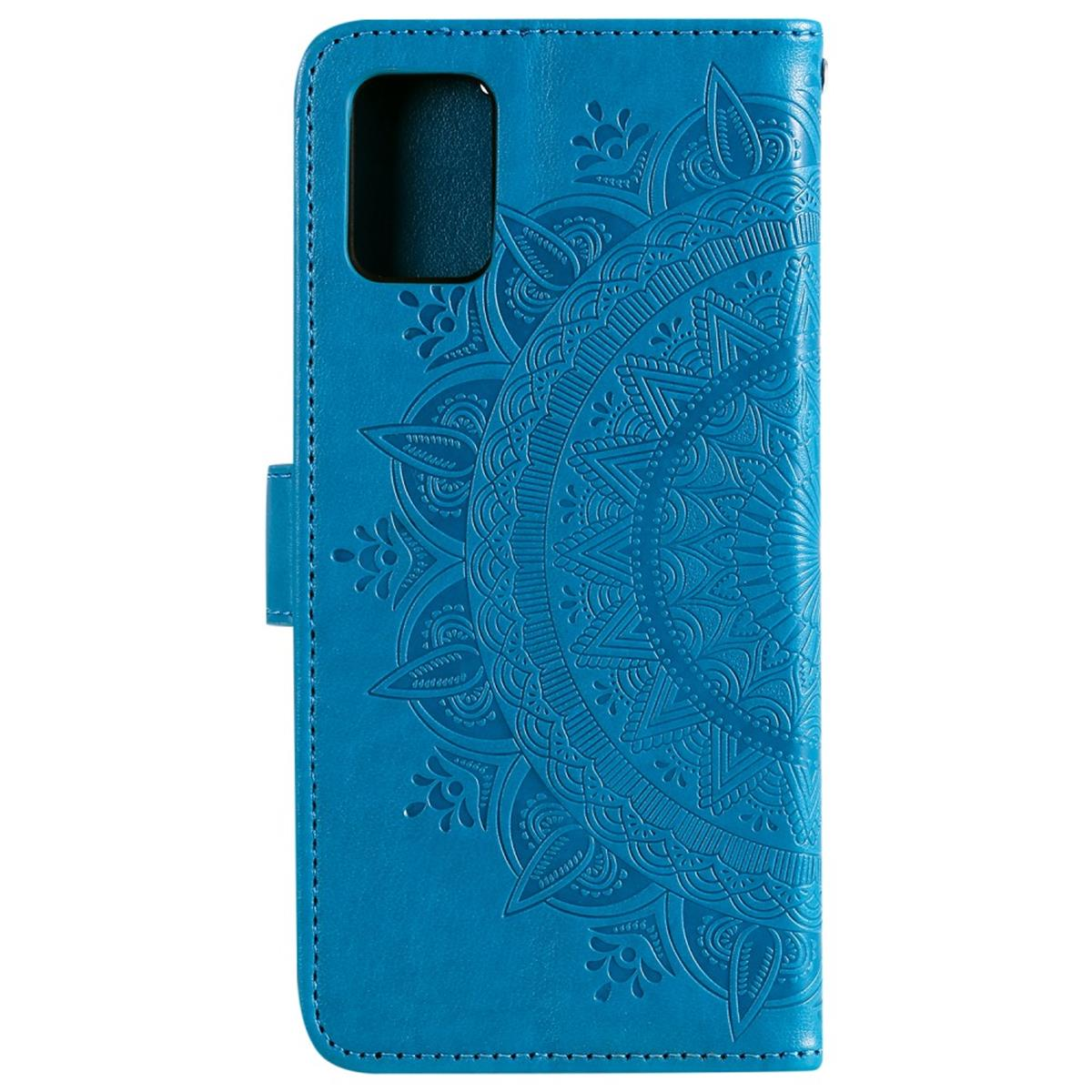 Mandala Samsung, Blau Note20, Bookcover, mit COVERKINGZ Galaxy Klapphülle Muster,