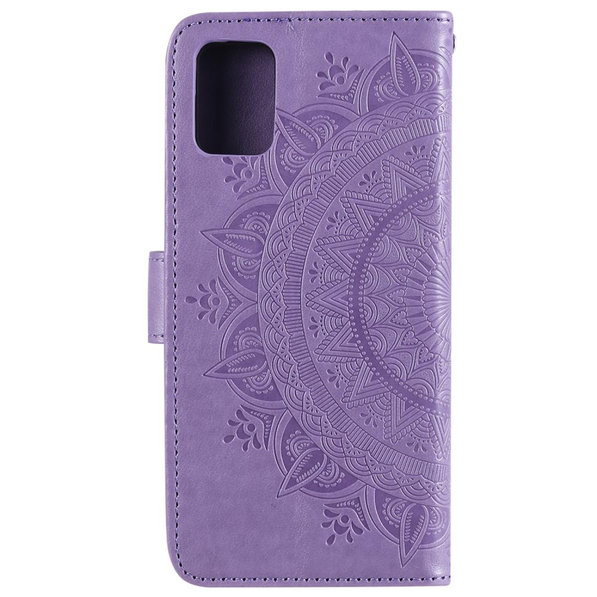 COVERKINGZ Klapphülle mit Mandala Samsung, Galaxy Muster, Lila Note20, Bookcover