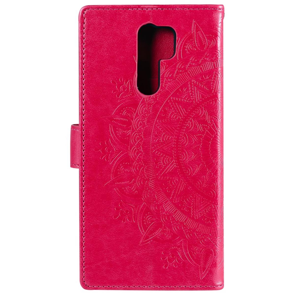 Muster, Pink COVERKINGZ Redmi Klapphülle Xiaomi, 9, Mandala mit Bookcover,