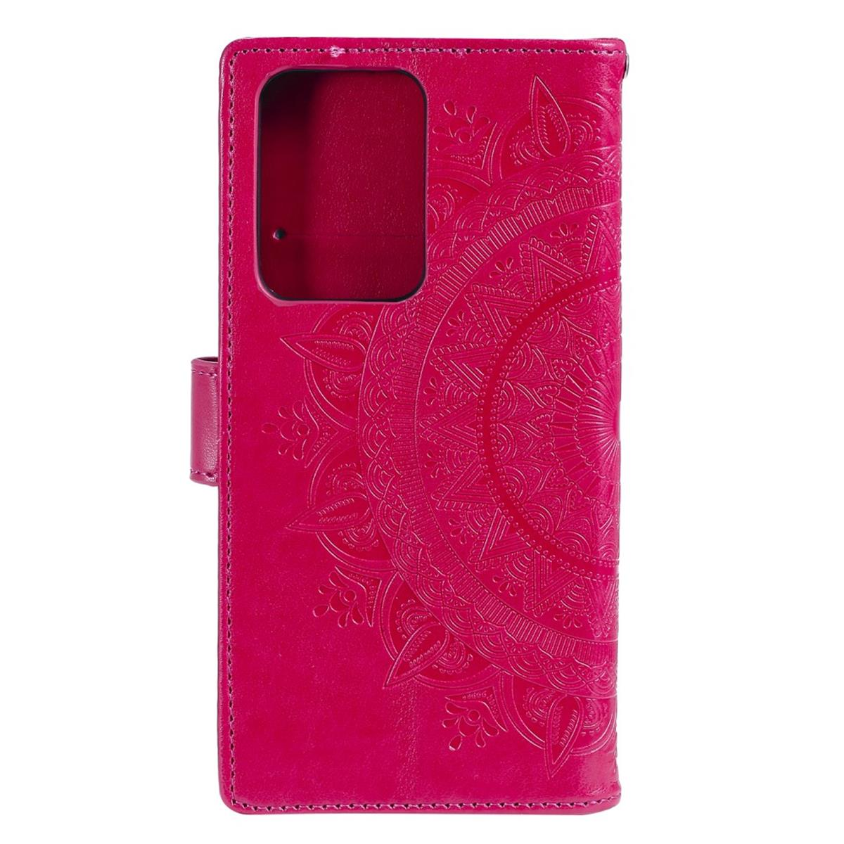 Muster, Galaxy Ultra, Klapphülle Bookcover, Pink Samsung, mit Mandala S20 COVERKINGZ