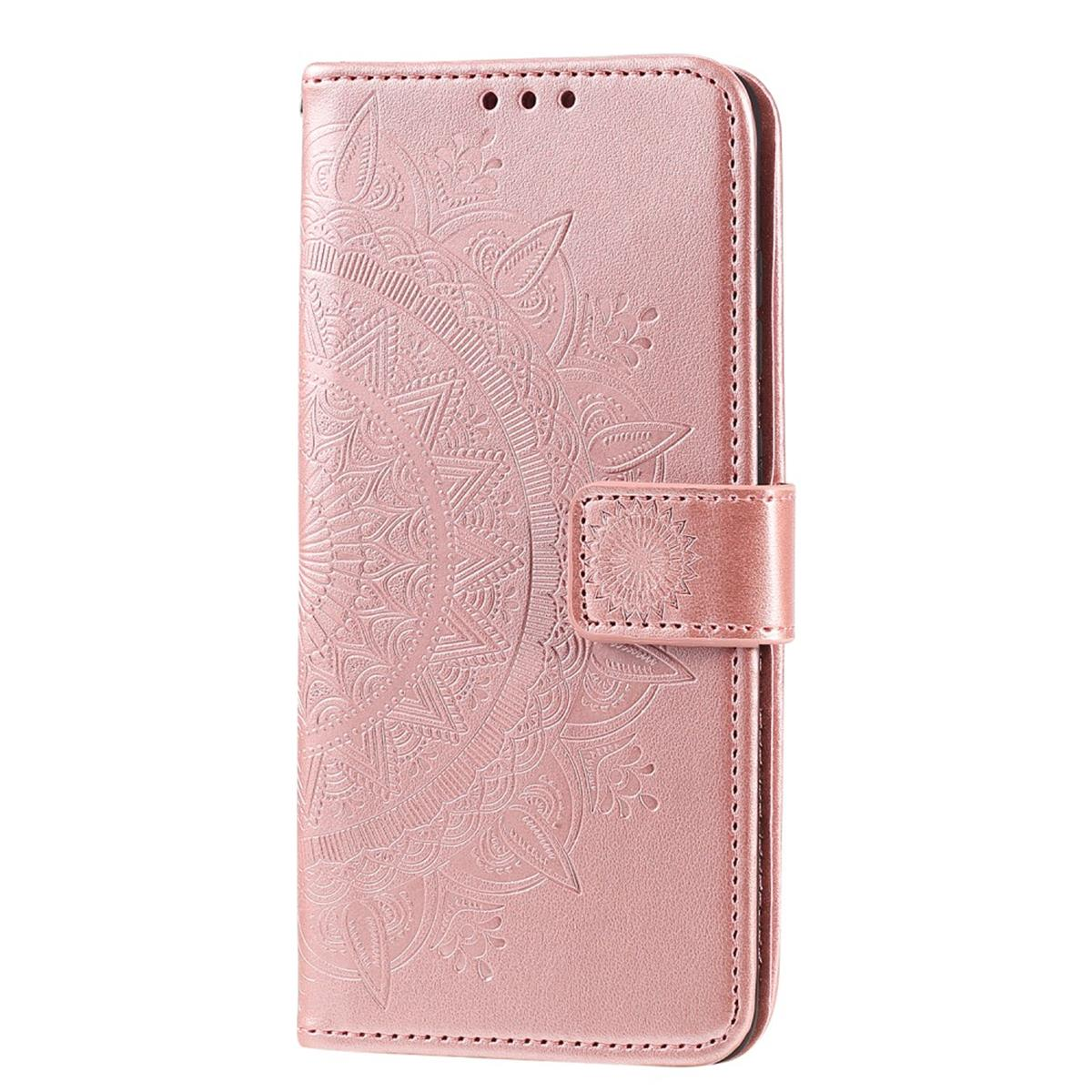 Klapphülle Muster, Galaxy Roségold COVERKINGZ mit A31, Samsung, Mandala Bookcover,