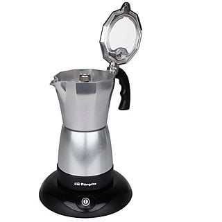 Cafetera italiana - ORBEGOZO Orbegozo KFE 660 Inox / Cafetera italiana eléctrica, Plata / Inox