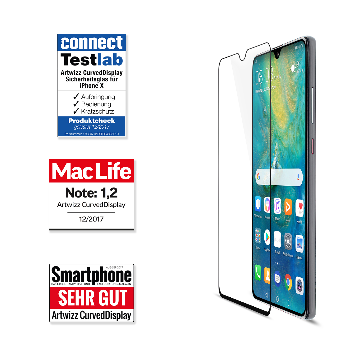 ARTWIZZ CurvedDisplay (2er Pack) Displayschutz(für Huawei Mate 20)