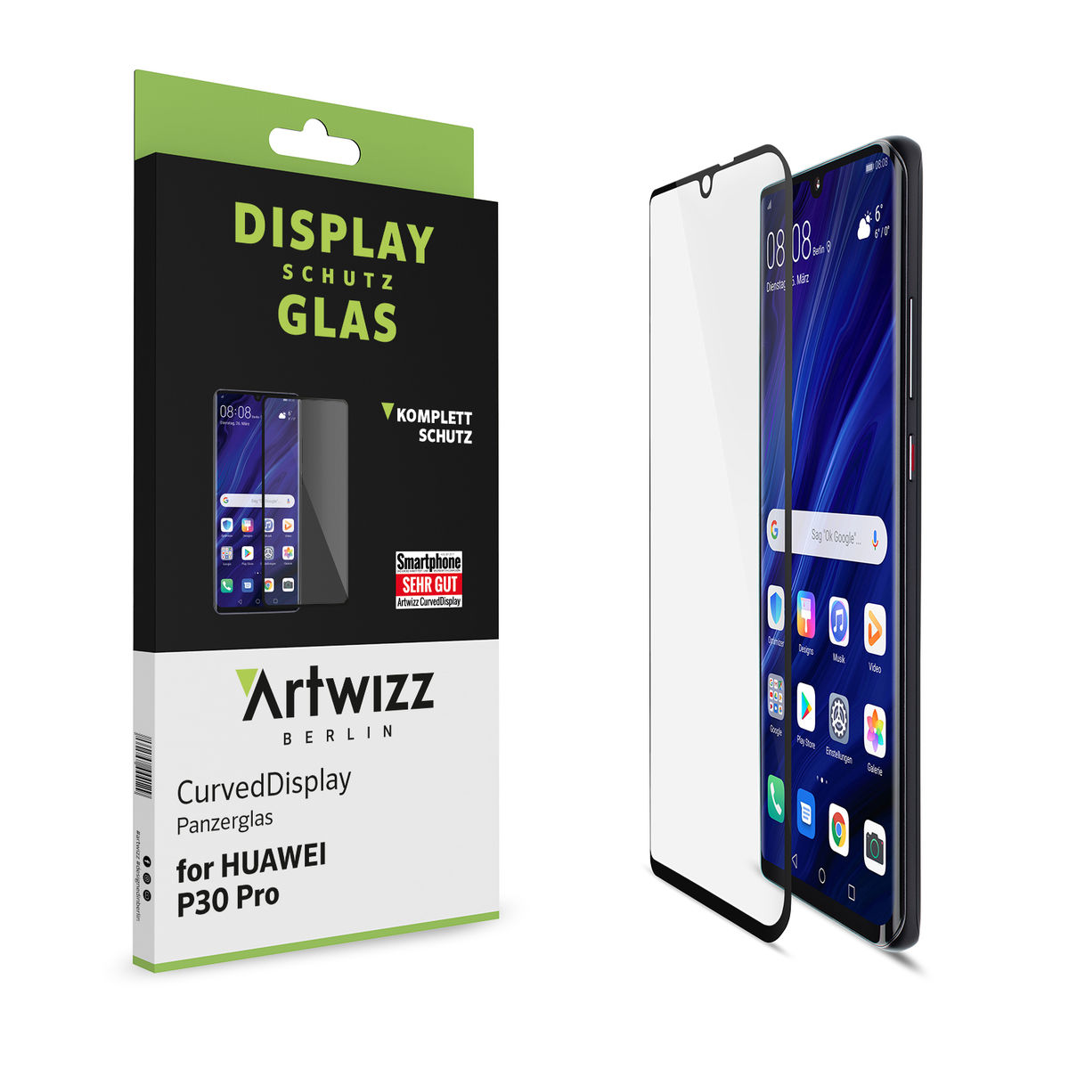 P30 Displayschutz(für CurvedDisplay Pack) ARTWIZZ Huawei (2er Pro)