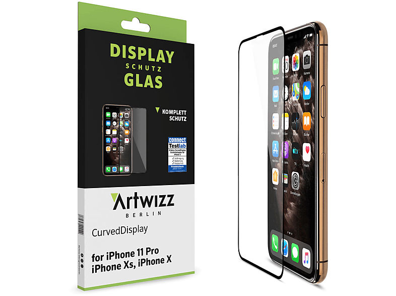 ARTWIZZ CurvedDisplay (2er Pack) Displayschutz(für Apple iPhone X/Xs / iPhone 11 Pro)