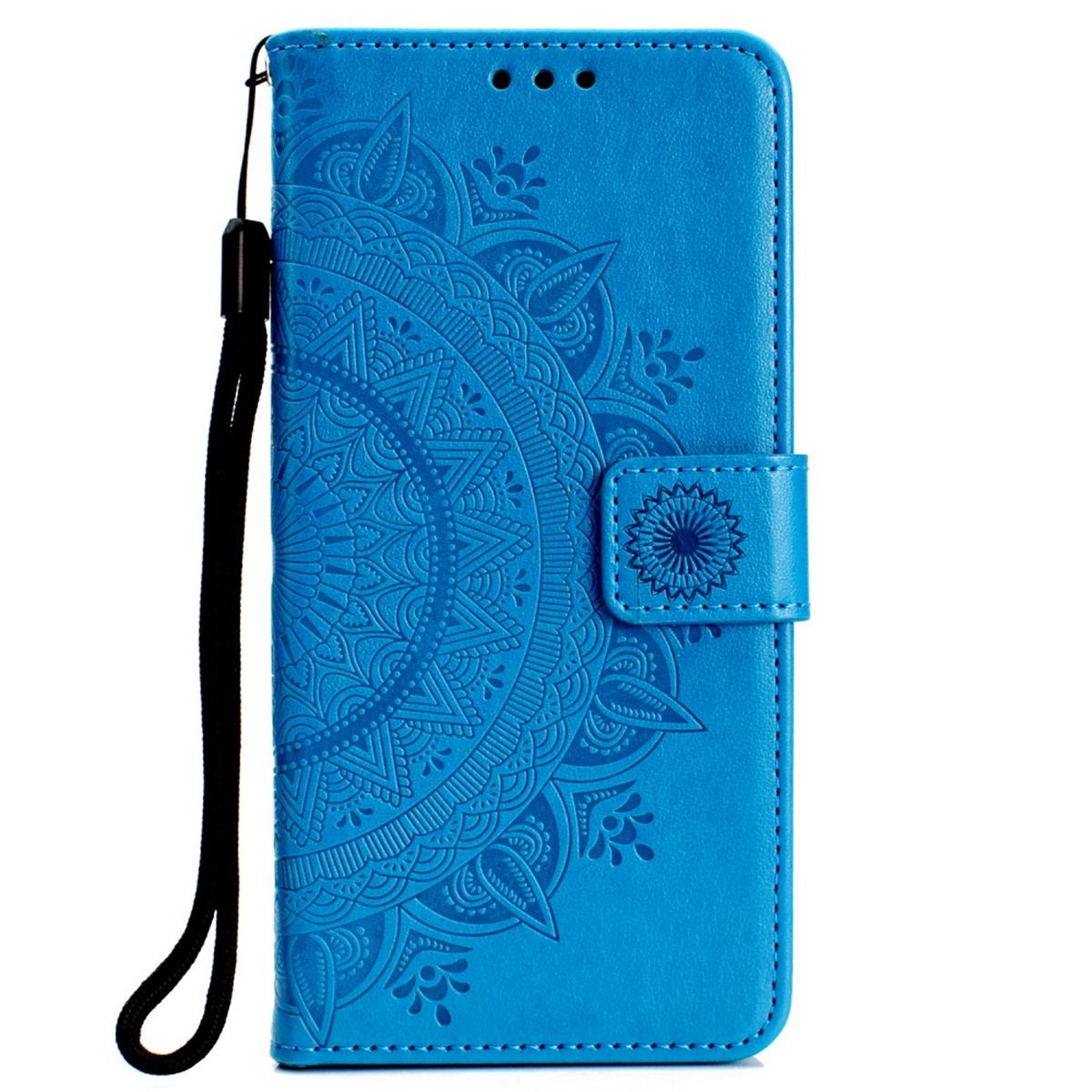 P30 Mandala Blau Huawei, Klapphülle Muster, Bookcover, Pro, COVERKINGZ mit