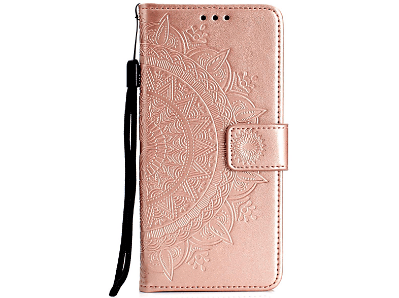 COVERKINGZ Klapphülle mit Mandala Muster, Bookcover, Samsung, Galaxy S10, Roségold