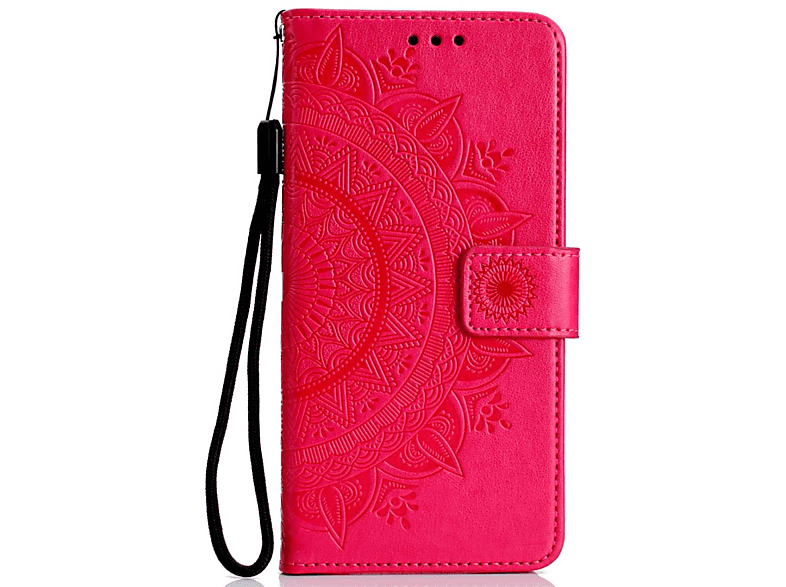 COVERKINGZ Klapphülle mit Mandala Muster, Bookcover, Samsung, Galaxy S10, Pink