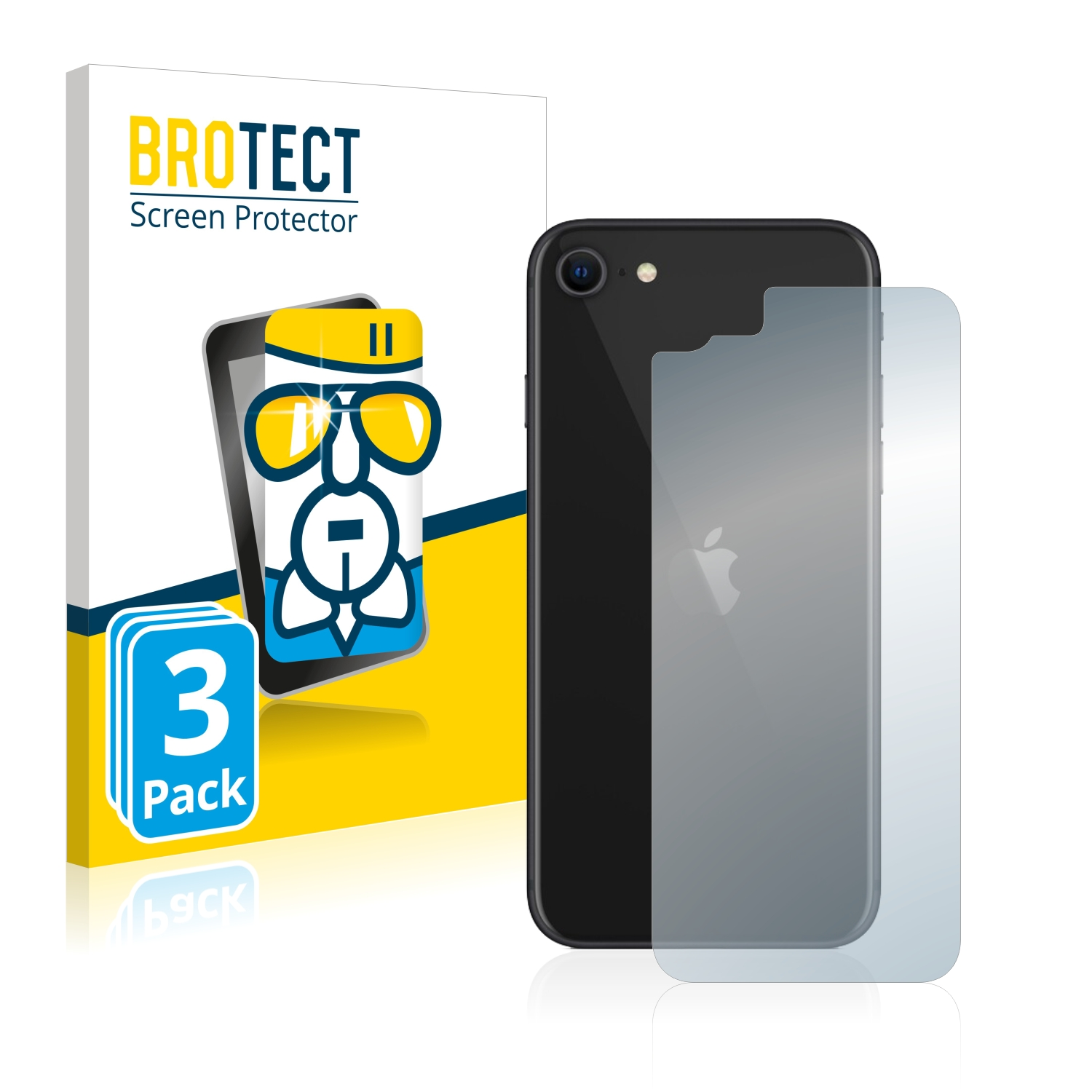BROTECT 3x Airglass SE Schutzfolie(für Apple 2020) 2 klare iPhone