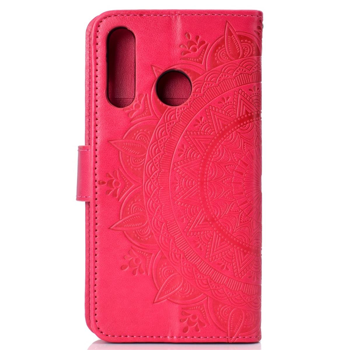 COVERKINGZ Klapphülle mit Mandala Muster, Bookcover, P30 Lite, Pink Huawei