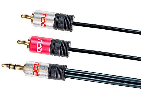 Cables y Adaptadores de Audio y Video - DCU DCU 30701220 Negro / Cable jack 3.5 (M) a 2x RCA (M) 1 m