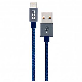 Cable - DCU DCU CABLE AZUL LIGHTNING PARA IPHONE, IPAD E IPOD A USB 2 METROS