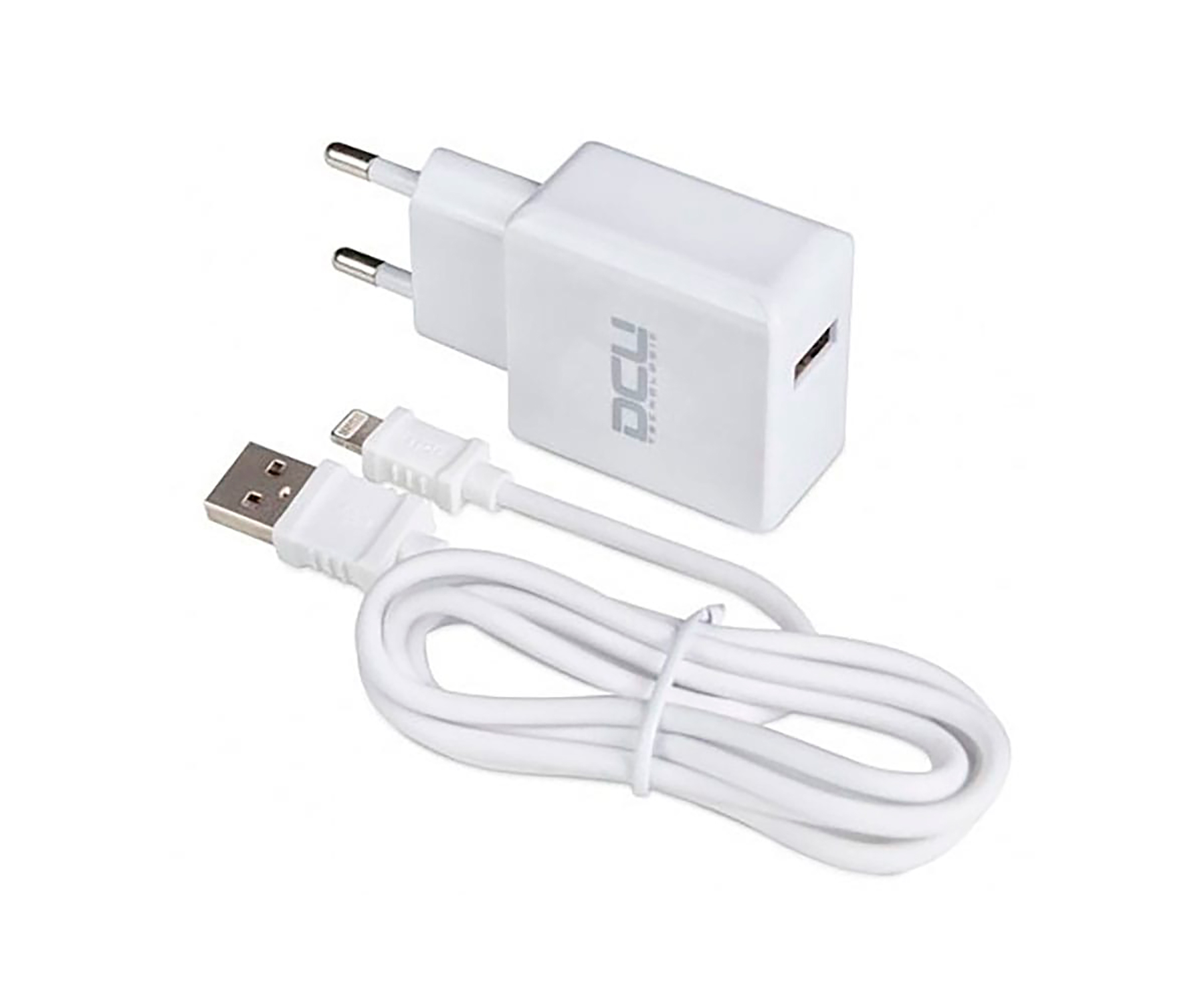 Cargador Usb Cable dcu 37350000 blanco 1 metro de pared 2.4a lightning 5v 1m