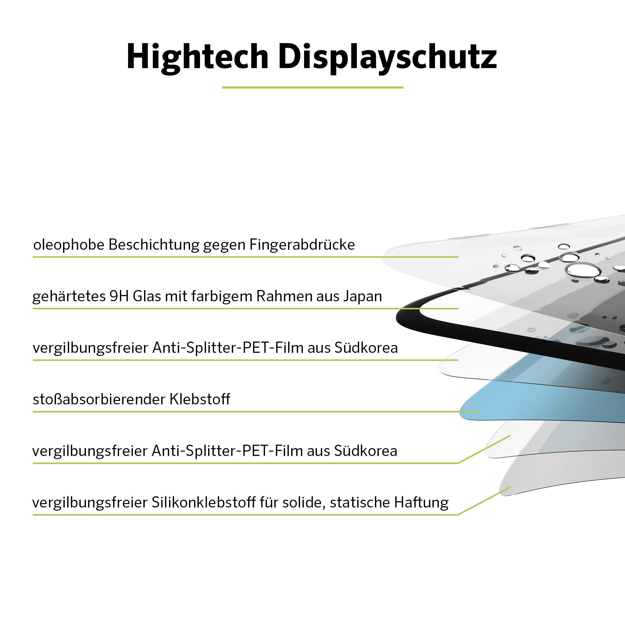 iPhone iPhone ARTWIZZ Xr Apple 11) CurvedDisplay Displayschutz(für / (2er Pack)