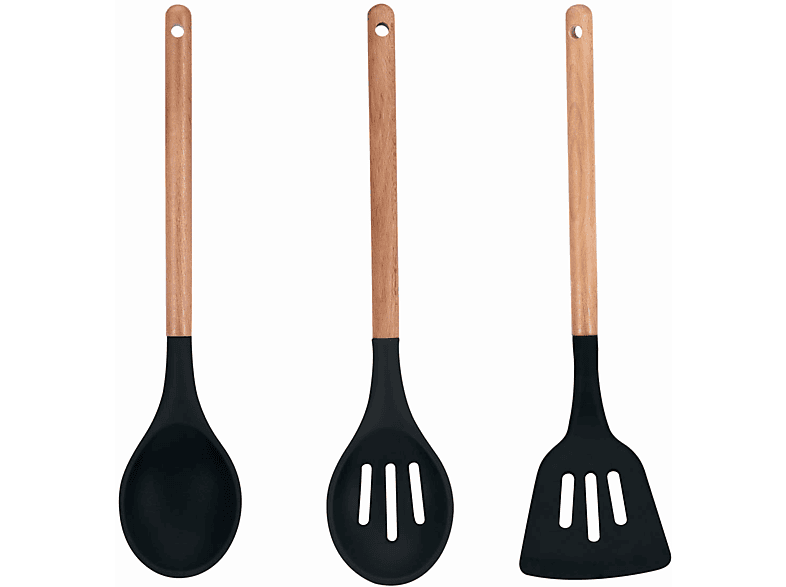 Set 3Pc Utensilios Cocina Silicona Madera Foodies - MASTERPRO BGMP-4660