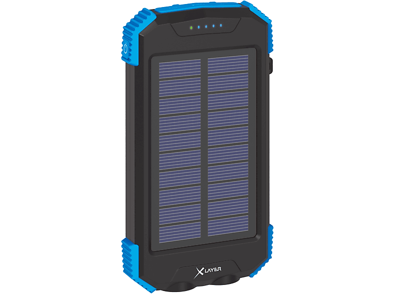 XLAYER PLUS Solar 10000 Powerbank mAh Schwarz