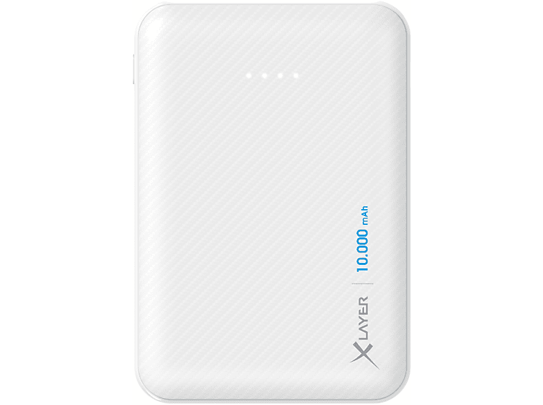 XLAYER Micro Carbon Powerbank 10000 mAh Weiß