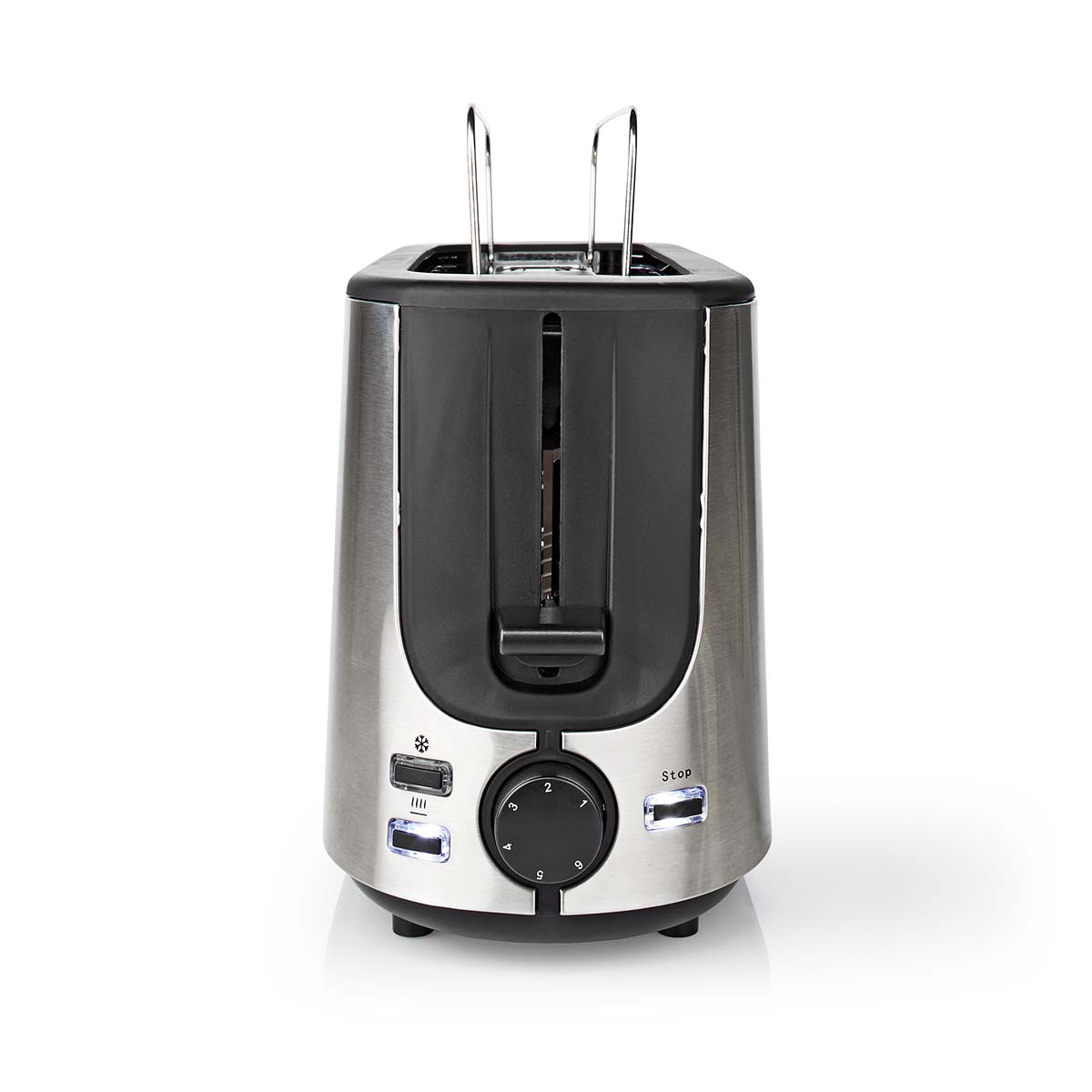 NEDIS KABT310EAL Toaster Watt, Schlitze: 2) (1000 Aluminium