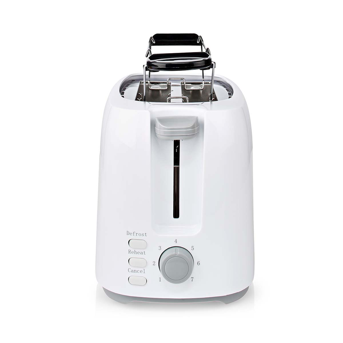 NEDIS KABT250EWT Toaster (750 Watt, Schlitze: Weiss 2)